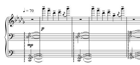 Advent Sketches : X ; score excerpt
