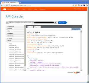 Screenshot: apigee