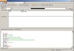 Screen shot of REST Client for Firefox
