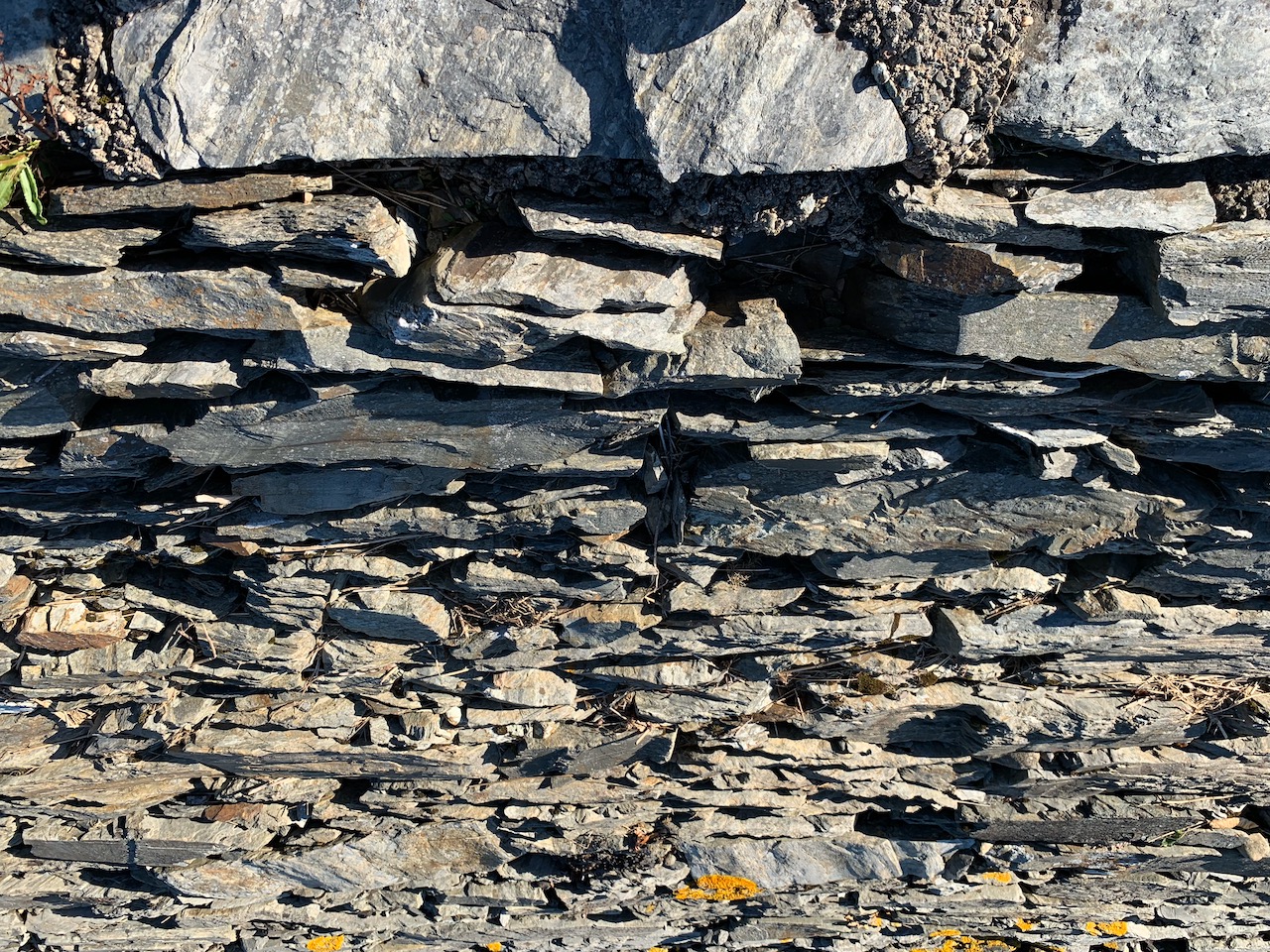 A dry stone wall